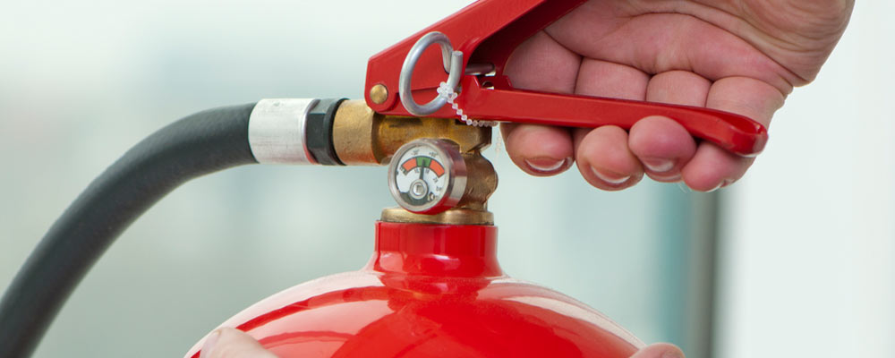 Fire extinguisher close up